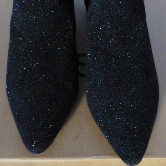Miista Beau Leather Sparkle Boots | US 7.5 | Black Metallic - Picture 6 of 8